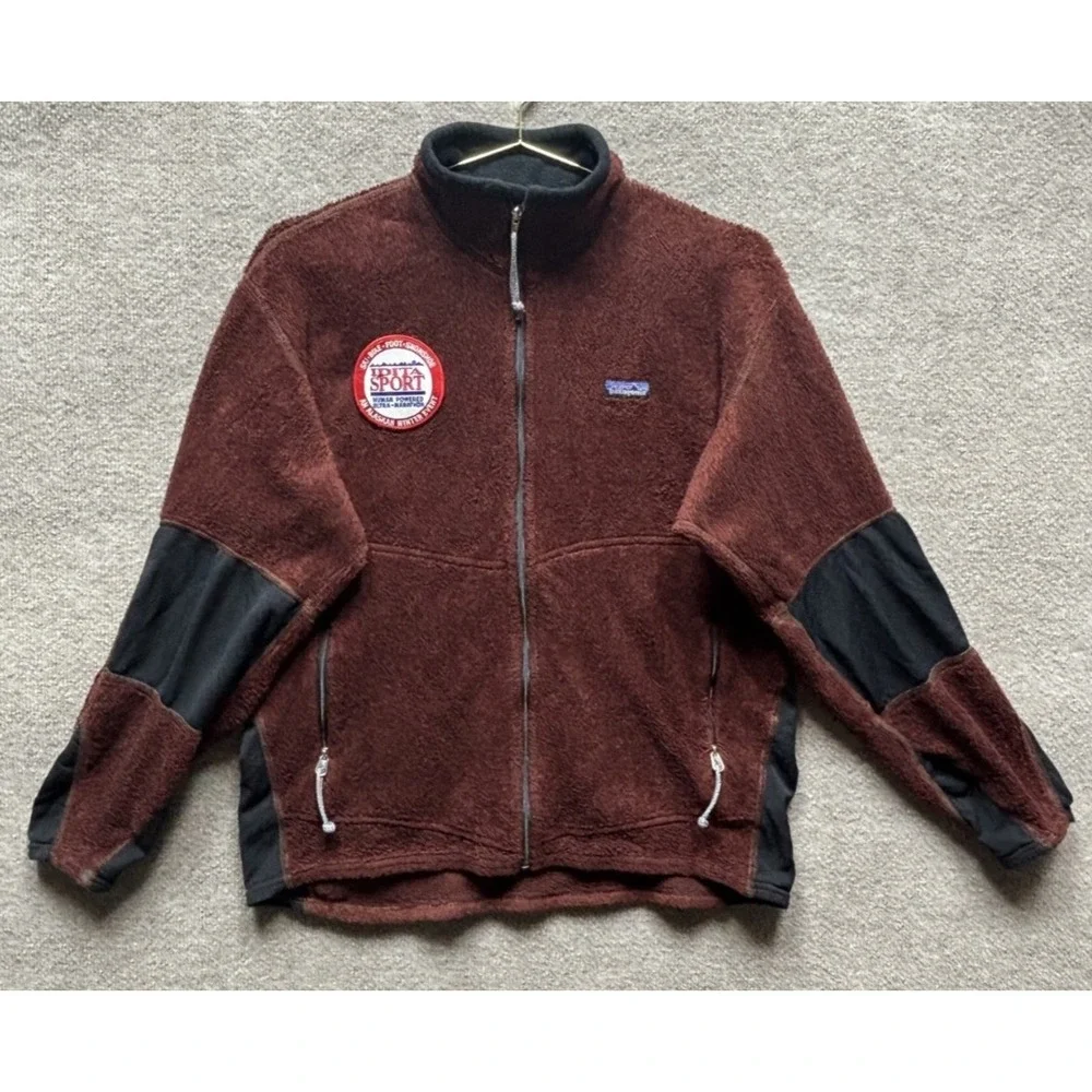 Vintage 1999 Patagonia R2 Regulator Jacket Fleece Brown Medium Men IDITA Alaska‎